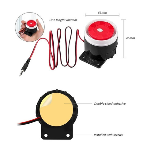 12v 120db mini loud wired - 12v,