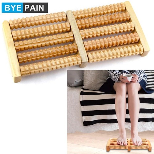Roller wooden foot massager - wooden,