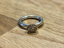 Pandora Retired Halo Silver & 14K Gold Ring, Size 54 (N)