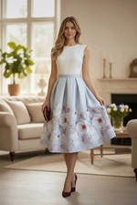 BNWT Ted Baker London Gilith Chelsea Bow Shoulder Dress Size 0 UK 6