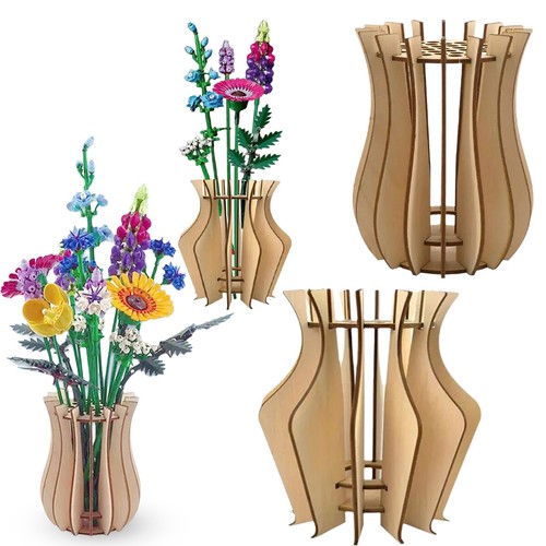 Wooden puzzle vase - for, lego
