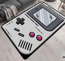 Gameboy Rug Mat 60cm X 40cm Grey Gaming Gamer Console Carpet Bedroom Boys