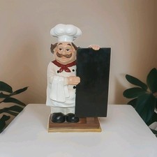 Italian Chef Cook Tabletop Kitchen Chalkboard Menu Message Sign Restaurant 15.5”