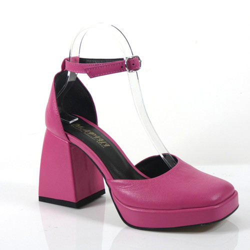 Pink platform shoes - platform, chunky