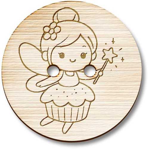 Cupcake fairy wooden sewing - wooden,