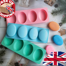 4-Hole Oval Silicone Soap Mold