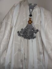 LOVELY LAURA ASHLEY COTTONWOOD NATURAL CURTAINS 88 X 86 In