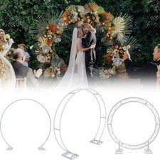 2.4/2.2/2m Round Metal Wedding Arch Frame Circle Balloon Archway Stand Backdrop