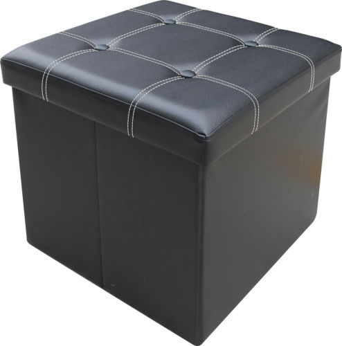 Large ottoman faux leather - large,