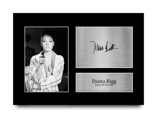Diana rigg signed james bond - james,