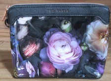 🌸 TED BAKER MULTI COLOURED FLORAL LEAF PATTERNED SMALL COSMETIC MAKE UP BAG 🌸
