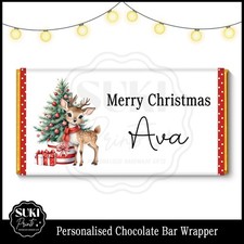 Personalised Chocolate Bar Galaxy Wrapper. Christmas Eve Box Stocking Filler