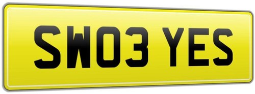 Initials personalised car - sw,