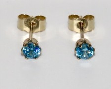9ct Gold Blue Topaz Solitaire