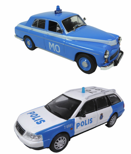 Batch police model cars - of,