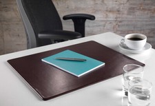 BROWN LEATHER WRITING DESK