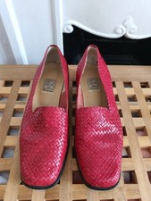 Pons Quintana - Red Woven Leather Loafers - EU 38.5 UK 5.5 - Made In Spain - VGC