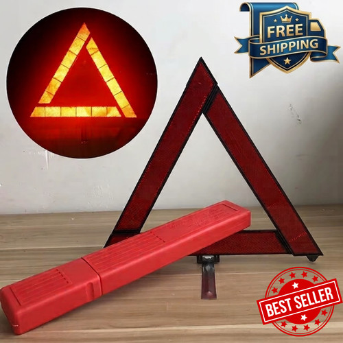 Large warning car triangle - warning,