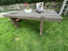 Dining Table/Garden Table . Made From Sleepers. Heavy But Easy To Dismantle .￼￼