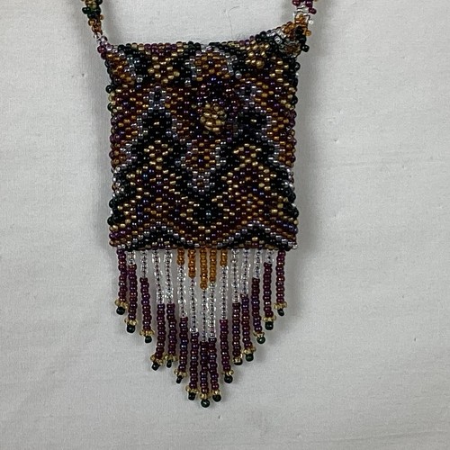 Beaded coin purse - beaded,