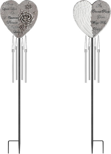 Resin heart wind chime - wind,