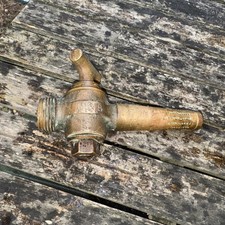 Antique M&B Beer Barrel Brass Single Tap Fixture - Vintage