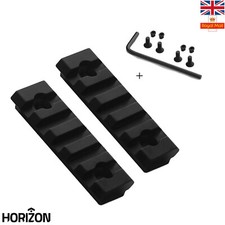2x 5 Slot Picatinny/Weaver Rail For Handguard Rail Section Aluminum 2 inch UK