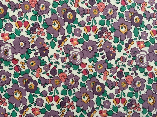 Liberty fabric betsy remnant - liberty,