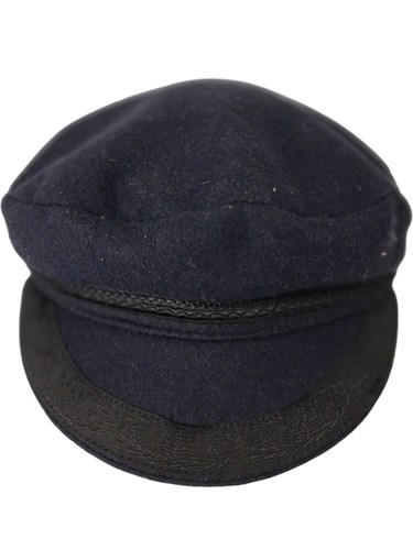 Royal navy blue wool hat - wool,