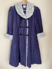 American Girl Dress Like Your Doll Samantha Holiday Coat Size 10 Purple Velvet