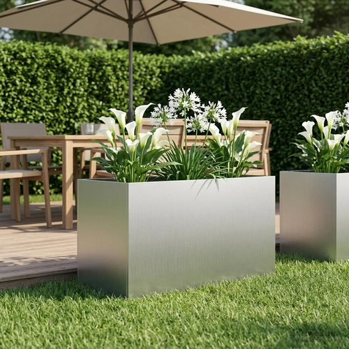 Walplus silver outdoor planter - outdoor,