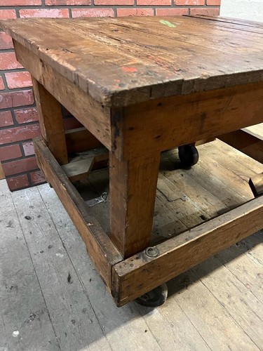 Vintage wooden trolley - vintage,