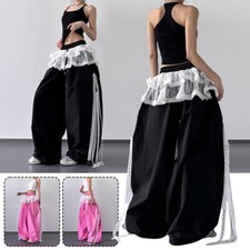 Womens Wide Leg Pants Spliced
