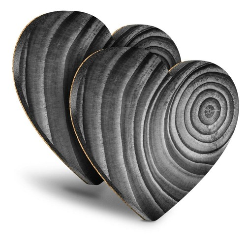 Heart mdf coasters bw - mdf,