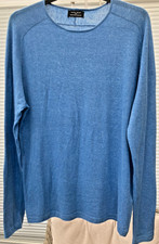 Zara Man Basic Medium Blue Jumper Size Medium 100% Cotton