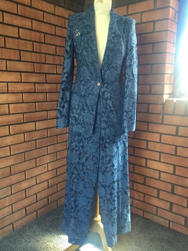 Zara blue lace suit - blue, size