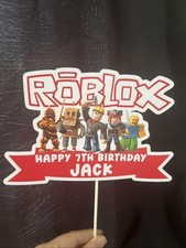 GAMER CAKE TOPPER INSPIRED PERSONALISED BIRTHDAY NAME & AGE ROBL0X