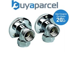 Chrome Thermostatic Wall Elbow Mounts for Exposed Bar Mixer Showers 1 Pair