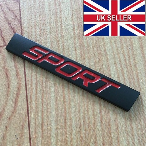 Black metal sport car badge - metal,