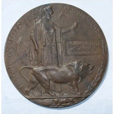 WW1 Death Penny Plaque Medal