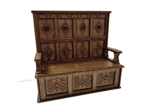 Scale dolls house carved - 1:12,