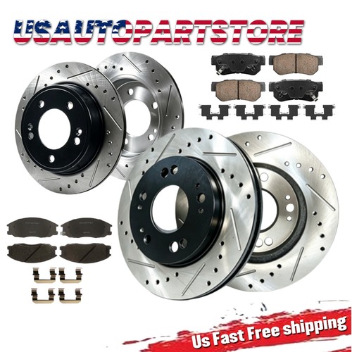 Front rear drilled rotors - drilled,