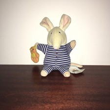Jellycat Mouse I Am A Buddy Bedtimer 1999 Striped With Cat Toy Comforter