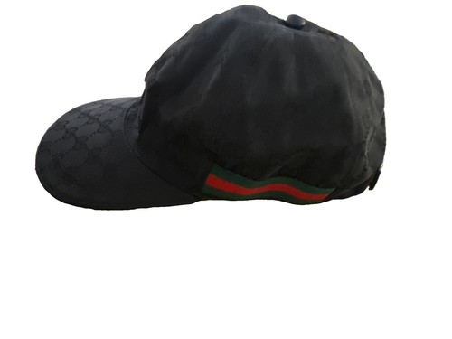 Gucci black canvas baseball - gg,