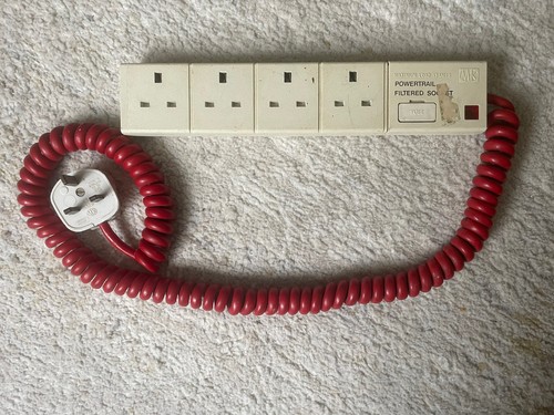 Electric red coiled cable - coiled,