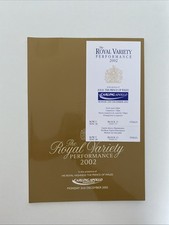 Royal Variety Performance Programme 2002 In The Presence Of HRH Prince Of Wales