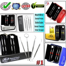STAINLESS STEEL DENTAL KIT DENTIST TEETH ORAL CLEAN PROBE KIT TWEEZERS TOOLS SET