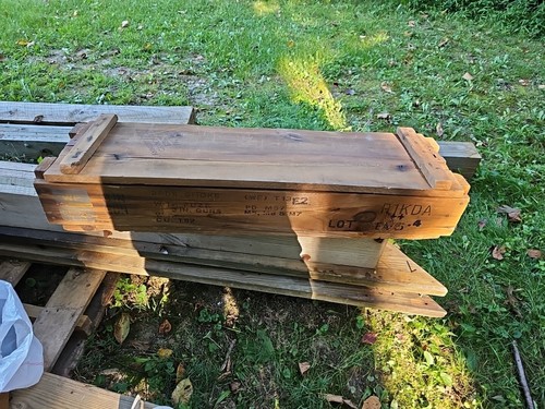 Vintage wooden military crate - vintage,