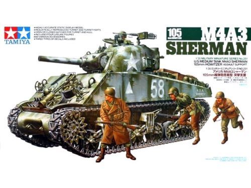 Tamiya 35251 m4a3 sherman tank - tamiya,