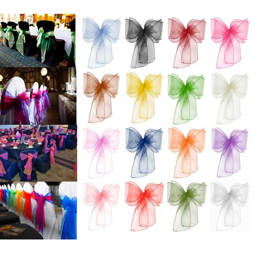 100pcs organza sashes chair - organza,